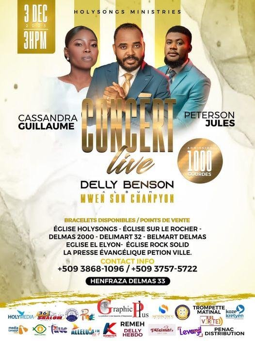 03 Dec | Delly Benson LIVE, avec Peterson Jules et Cassandra GUILLAUME